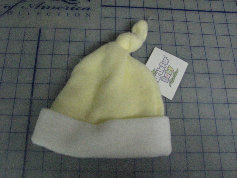 *Bebé Infantil Tortuga Piel Vellón Amarillo Blanco Nudo Top Sombrero Gorro Pequeño Mediano Foto 1 de 1