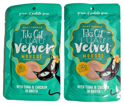 Tiki Cat LUAU Velvet Mousse w/Tuna & Chicken in Broth 2.8OZ (80g) - Image 1 of 4
