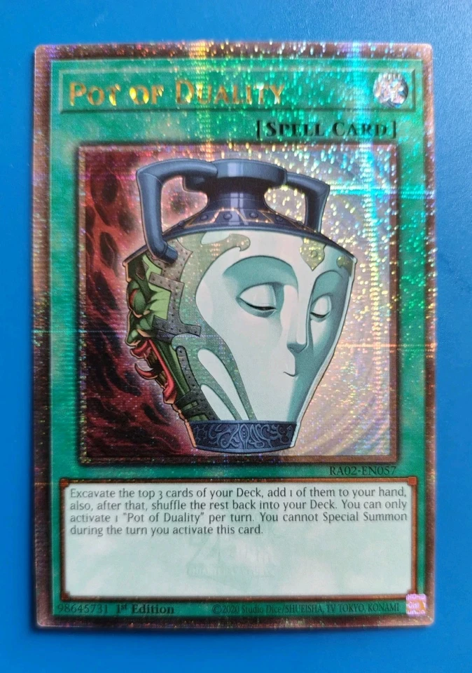 Near Mint Yugioh Pot of Duality - Quarter Century Rare - RA02-EN057 1st Edition - Image 1 of 1