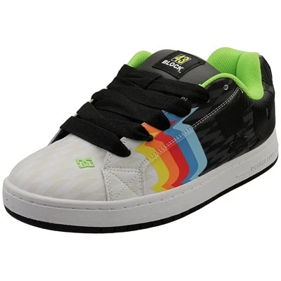 DC Shoes Ken Block 43i Court Graffik Mens Skate Sneakers in Black White Multi - Image 1 of 4