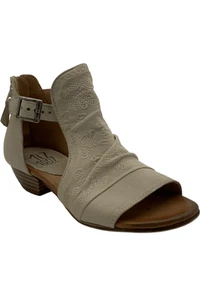 Miz Mooz Leather Heeled Sandals Corra Linen - Picture 1 of 3