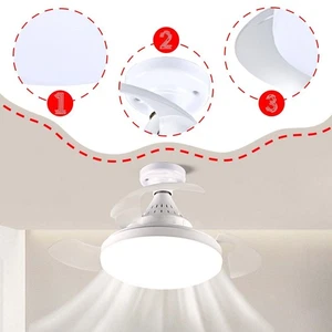 E27 Fan Light Remote Control E27 Base Light Fan Lighting Fixture for Indoor - Picture 1 of 7