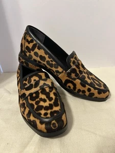 Vionic Sellah Loafers Leopard Calf Hair Flats Size 6 Covered Heel - Picture 1 of 7