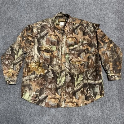 Hunting Camo Long Sleeve Shirt Remington Men’s 2XL RealTree Timber Vented Nylon - Image 1 of 4