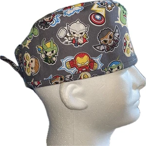 Marvel Characters Kawaii Scrub Hat Chemo Cap - Picture 1 of 4