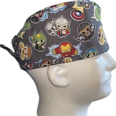 Marvel Characters Kawaii Scrub Hat Chemo Cap - Image 1 of 4