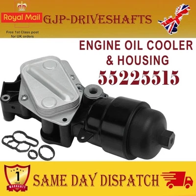 ENGINE OIL COOLER & FILTER HOUSING FOR FIAT 500L 500C 500 0.9L- 55225515 - Image 1 of 4