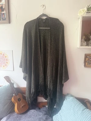 Mujer Cejon™ Dos Tonos Lurex Gris Ruana Foto 1 de 3