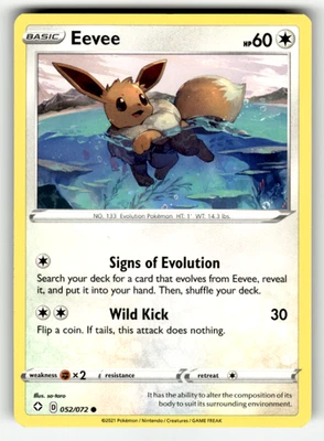 Eevee 052/072 Normal Common Shining Fates LP - Image 1 of 2