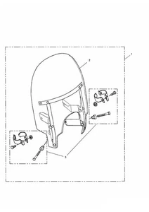 Kit de montaje de pantalla Triumph Adventurer Roadster - A9730029 - Imagen 1 de 1