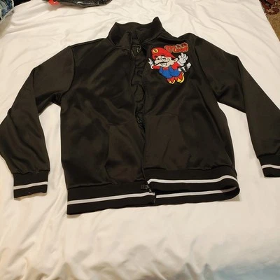 Jaqueta Super Nintendo Mario masculina tamanho grande vintage (zipper quebrado) - Imagem 1 de 4