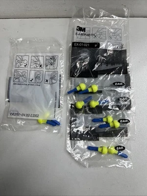 M3 EARPLUGS 3M EAR Push In Non Corded EX-01-021 SNR 38db EN352-2 X 5pair FREE POST