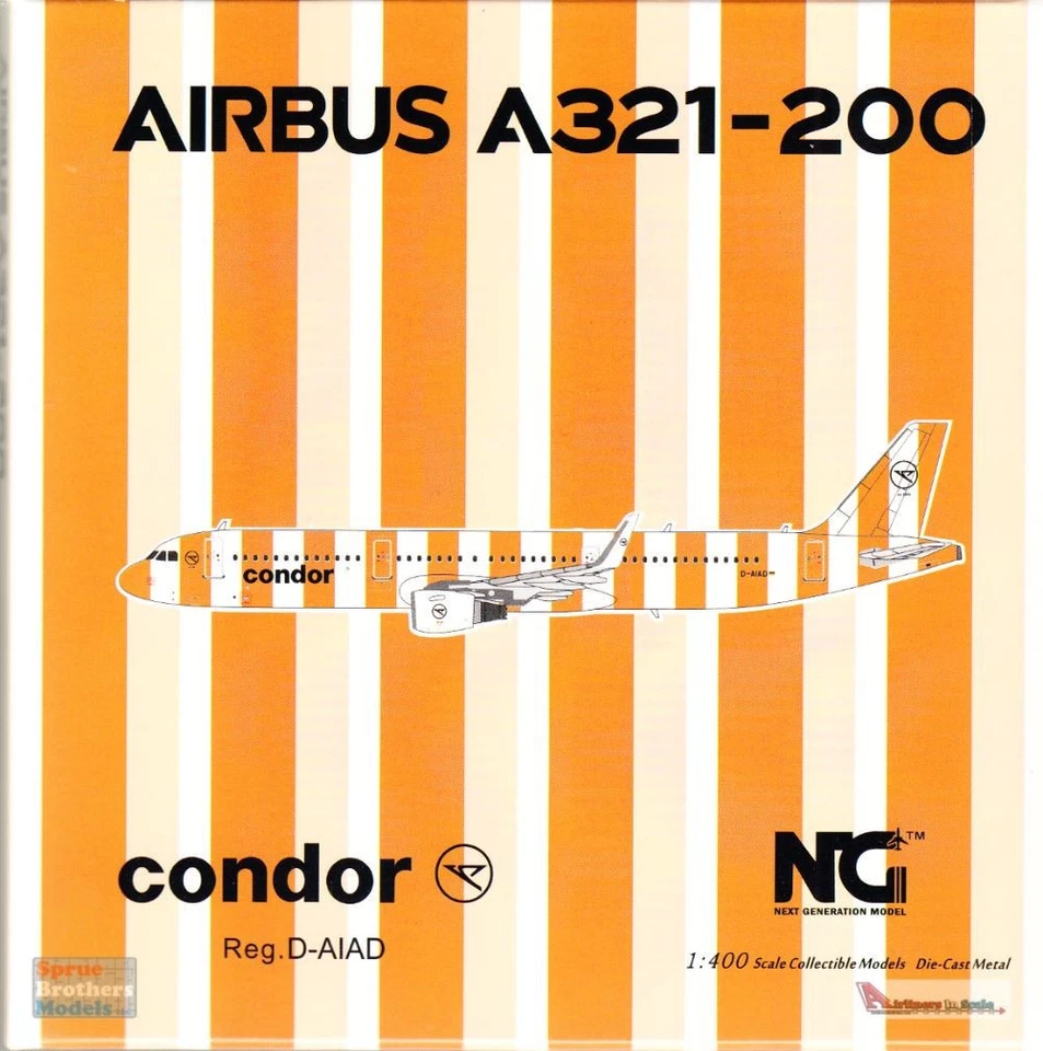 NG Models 1 400 Condor Airbus A321-200 D-AIAD Orange Striped 13040