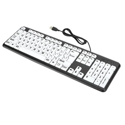 Black Keyboard For Visually Impaired Wired USB Keyboard For Older For - Image 1 of 4