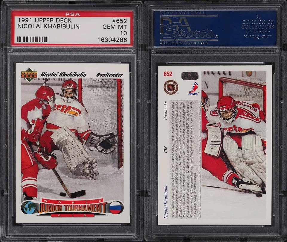 Upper Deck Nicolai Khabibulin 1991 novato #652 PSA 10 gemas como nuevo Foto 1 de 1