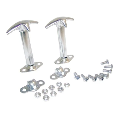 Kit de captura de capó Crown de acero inoxidable para Jeep Wrangler CJ-2A CJ-3A CJ-5 CJ-6 Foto 1 de 4