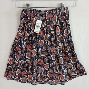 Loft Women's Floral Butterfly Theme Pull On Skirt Size XS Multicolor NWT - Picture 1 of 11