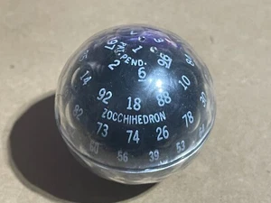 Gamescience D100 Zocchihedron Black with White Numbers/Words -Made in USA {RARE} - Picture 1 of 3