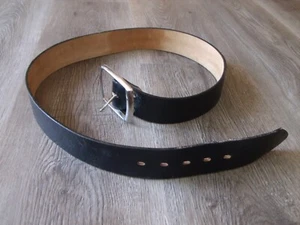 VINTAGE BLACK TOP GRAIN STEERHIDE BELT 40 INCH LONG - Picture 1 of 1