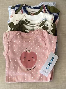 Baby Girl Carter's 5-Pack Pattern Bodysuits 9 Months - Picture 1 of 16