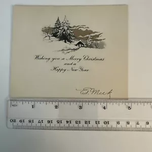 Vintage Victorian Christmas Card - Home With Scenery - Picture 1 of 2