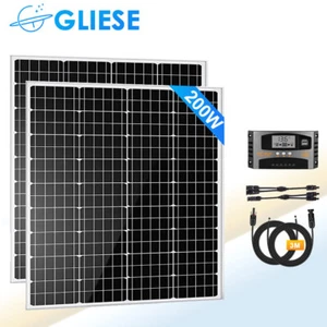 200W 12V Solar Set Solaranlage Inselanlage Garten Camping PV Solarmodul Off Grid - Bild 1 von 13