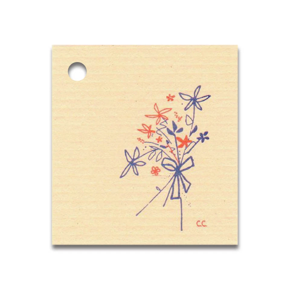 KIMMERIC STUDIO 50 SMALL*WILDFLOWERS*HANG TAGS & STRINGS, PRICE GIFT COUNTRY CRAFTS