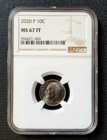 2020 P 10c Roosevelt Dime NGC MS 67 FT Ten Cents Graded MS67 FULL TORCH Cover