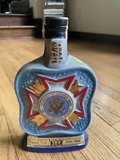 1971 vintage original jim beam bourbon decanter vfw of indiana 50th anniversary
