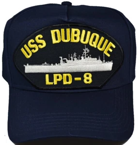 USS DUBUQUE LPD-8 HAT - NAVY BLUE - Veteran Owned Business - Picture 1 of 1