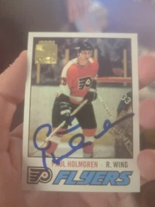 Tarjeta OPC Topps 2001 firmada por Paul Holmgren Philadelphia Flyers - Imagen 1 de 1