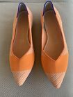 Rothy's The Point Orange Sherbet Ballet Slip On Pointed Toe Flats Shoes Sz 9