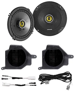 KICKER CSC65 6.5" Speakers+Enclosures Fits 2020+ Jeep Gladiator/18+ Wrangler JL - Picture 1 of 12