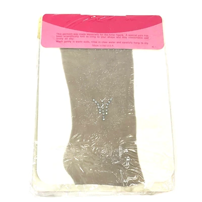 Pantimedias Vintage Talla C Nylon Estrás Tobillo Piernas Transparentes Gris EE. UU. Foto 1 de 4