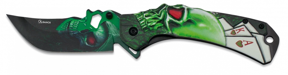 Albainox Messer ACTV SKULL Taschenmesser 3Cr13MoV Stahl 3D Design