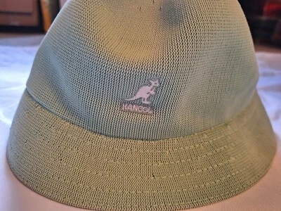 Kids KANGOL Tropic Casual Bucket Hat Size M color Green - Image 1 of 4
