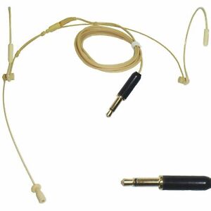 Dual Left Right Ear Hook Microphone For TOA WM Transmitter 3.5mm Mono Jack Plug