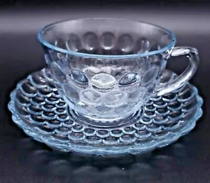 Juego de repuesto de taza y platillo azul burbuja ANCHOR HOCKING - Imagen 1 de 3