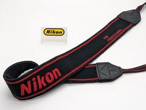[N MINT] Nikon Neck Shoulder Strap for Professional 4.5cm Red & Black from Japan - Picture 1 of 10