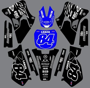 Calcomanías gráficas para Yamaha YZ125 1996-2001 azul negro blanco - Imagen 1 de 1
