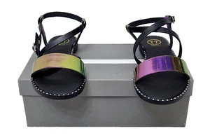 Sandalias TT MILANO Romi de cuero negras con múltiples tiras para dama EU 36 UK PRECIO DE VENTA SUGERIDO POR EL FABRICANTE 59 £ - Imagen 1 de 6