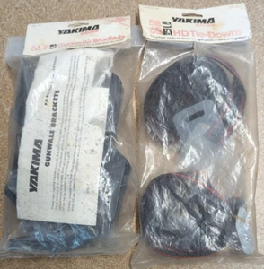 NEW 4 YAKIMA Canoe Gunwale Brackets With Hardware and Tie-Down Straps - Picture 1 of 5