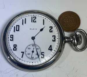 Working Antique 1922 Elgin 312 16s Pocket Watch - Picture 1 of 9