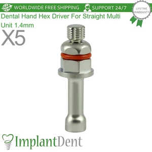 X5 Hand Sechskant Dental Edelstahl Schraubendreher für gerade Multi Einheit 1,4 mm Werkzeug - Bild 1 von 4