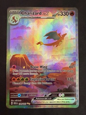 Pokemon Glurak Charizard MEW 199 - 151 - Alt art fankarte - Bild 1 von 3