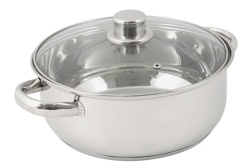 Crealys 502385 Pentola in Acciaio Inox 4 Litri diam. 24 cm - con Coperchio wqEx - Immagine 1 di 1