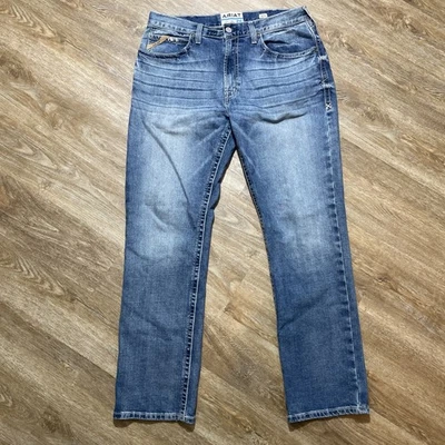 Pantalones de mezclilla Ariat M2 para hombre talla 36x34 azul corte bota relajado ajuste tradicional Foto 1 de 4