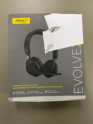 Jabra Evolve2 65 USB-A UC Stereo - Black Wireless Headset / Music Headphones - Image 1 of 3