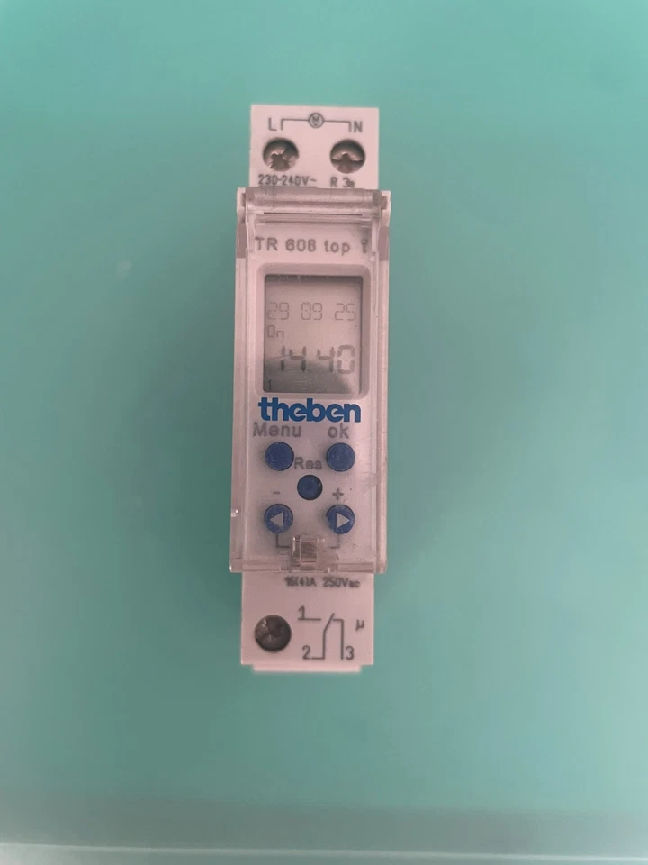 THEBEN INTERRUPTEUR HORAIRE HEBDOMADAIRE HORLOGE DIGITALE TR608 top - Photo 1/1