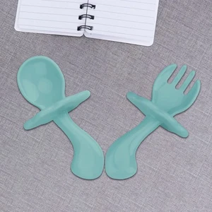4 Set Baby Eating Training Spoon Fork Toddler Child Eco-friendly Spork - Imagen 1 de 11